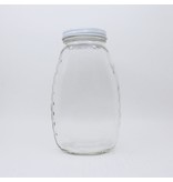 2 lbs. Glass Classic Queenline Jar, case (12 ct, includes caps)