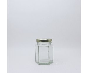 6 oz Hexagon Jars - 12 Count Case - Lids Included