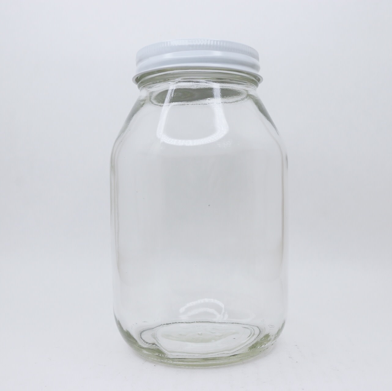 3 lbs. / 1 quart / 48 oz. Glass Quart Mayo Jar, single (includes lid)