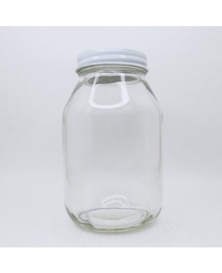 3 lbs. / 1 quart / 32 oz. Glass Quart Mayo Jar, single (includes lid)