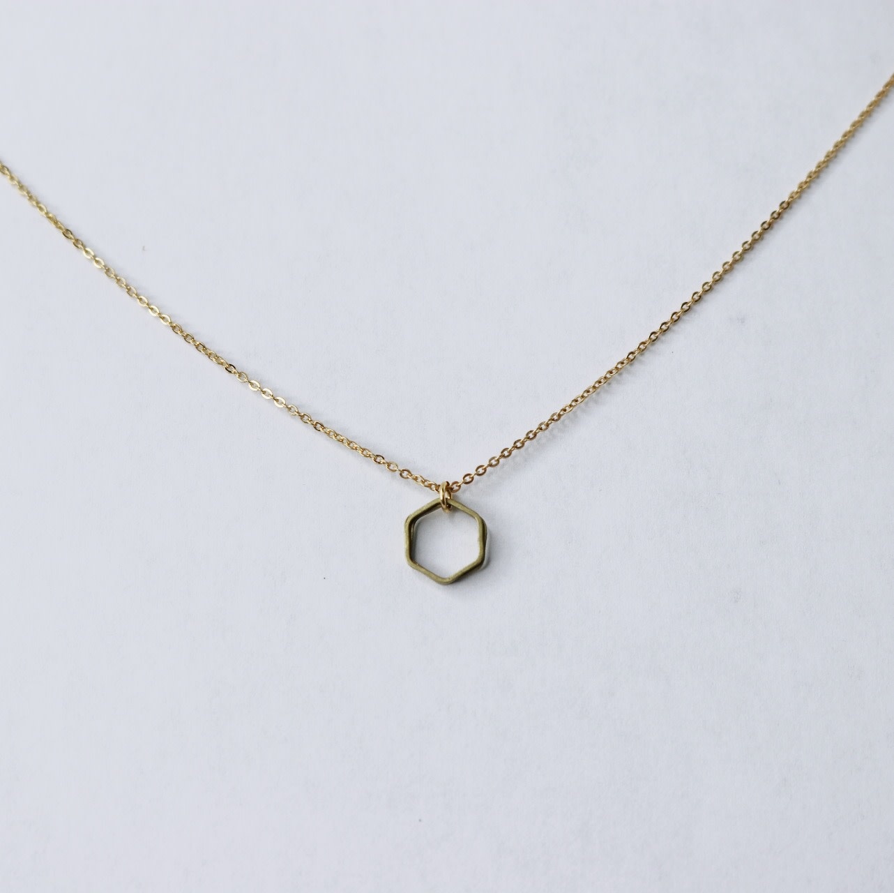 Double Hexagon Necklace