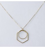 Geometric Brass Necklace