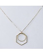 Geometric Brass Necklace