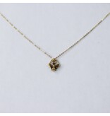 Honeybee & Hexagon Brass Necklace