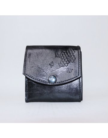 Leather Bee Wallet - Trifold with Snap