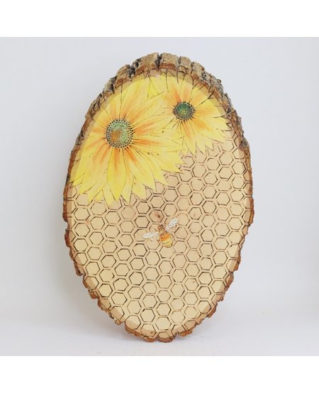 Wooden Sunflower Art, Large