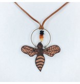 Leather Bee Necklace