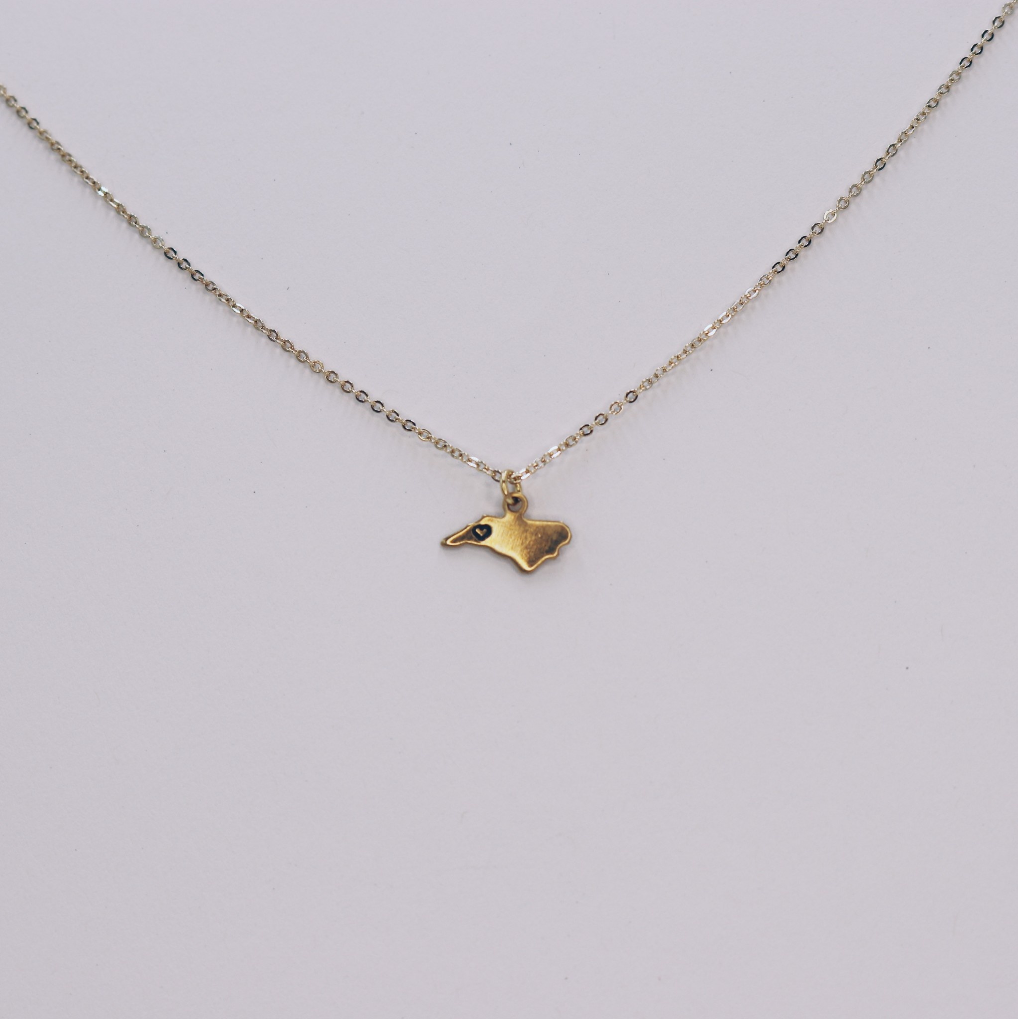 Brass Stamped NC Necklace