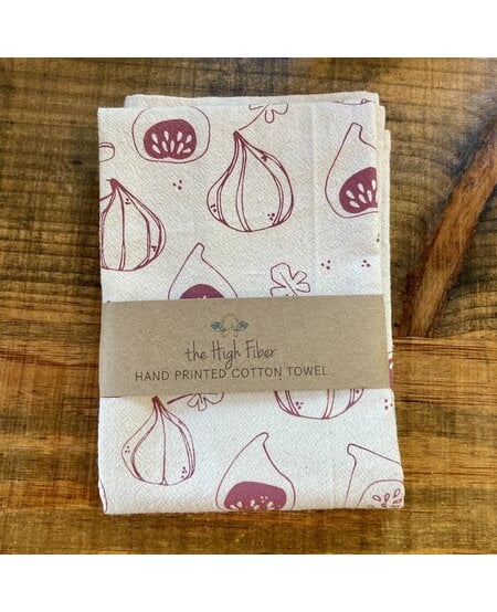 The High Fiber Hand Printed Cotton Towel, Figs