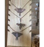 Leather Luna Moth Necklace - Color