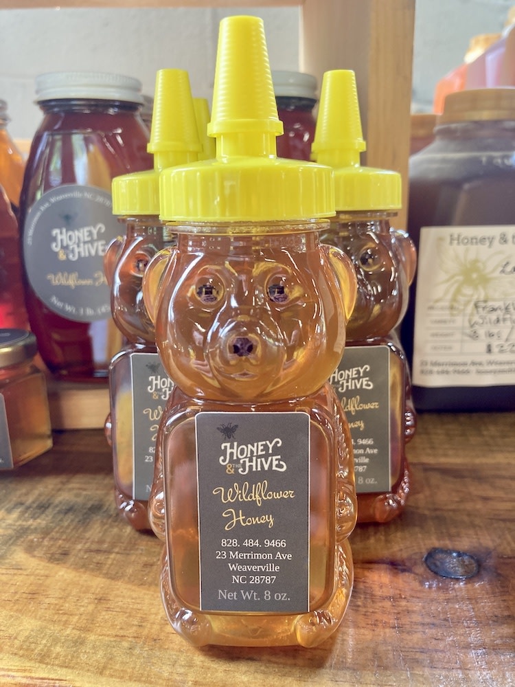 Honey & the Hive Wildflower Honey  8 oz Bear