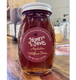 Honey & the Hive Local Appalachian Wildflower Honey, classic queenline jar 8 oz (227 g)