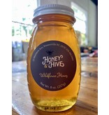 Honey & the Hive Bulk Franklin Wildflower Honey, classic queenline jar, 8 oz. (227g)