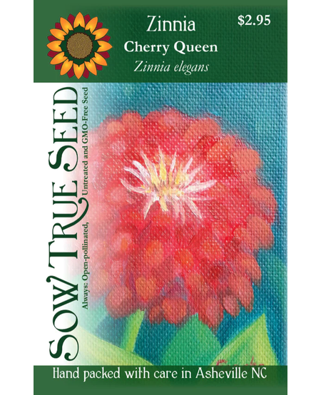 Sow True Seeds, Zinnia (Cherry Queen)