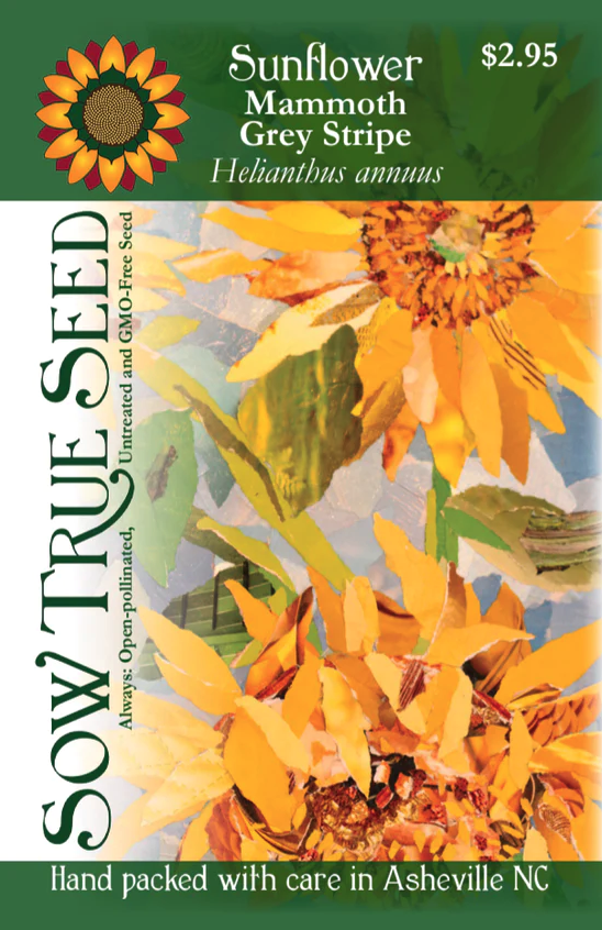 Sow True Seed Sow True Seeds, Sunflower (Mammoth Grey Stripe)
