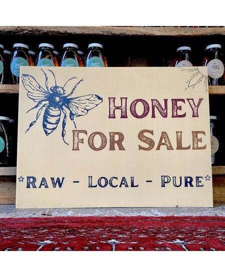 "Honey for Sale" Sign