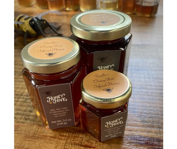 Honey & the Hive Vanilla & Orange Zest Infused Honey