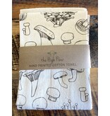 The High Fiber The High Fiber Hand Printed Cotton Towel, Mushrooms