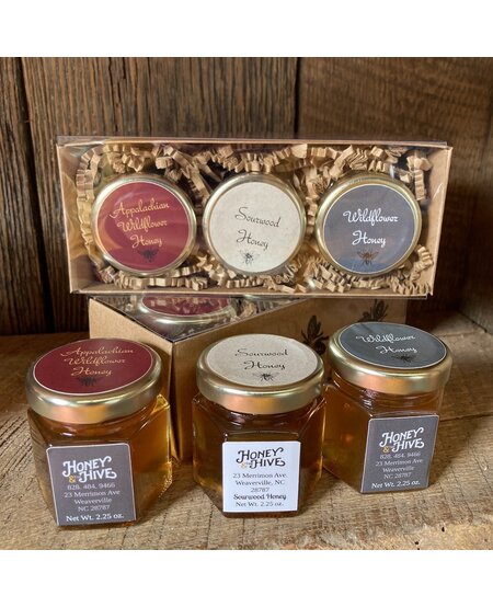Honey + the Hive Mini Honey Gift Set, Local Honey Flight