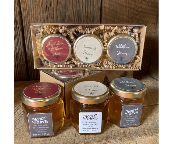 Honey & the Hive Honey + the Hive Mini Honey Gift Set, Local Honey Flight