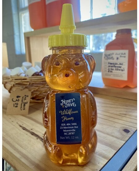 Wildflower Honey 12 oz. Plastic Bear