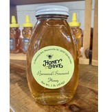 Honey & the Hive Local Basswood/Sourwood Honey, classic queenline jar, 1 lb. (454g)
