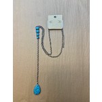 Turquoise Stone Lariat Y Necklace