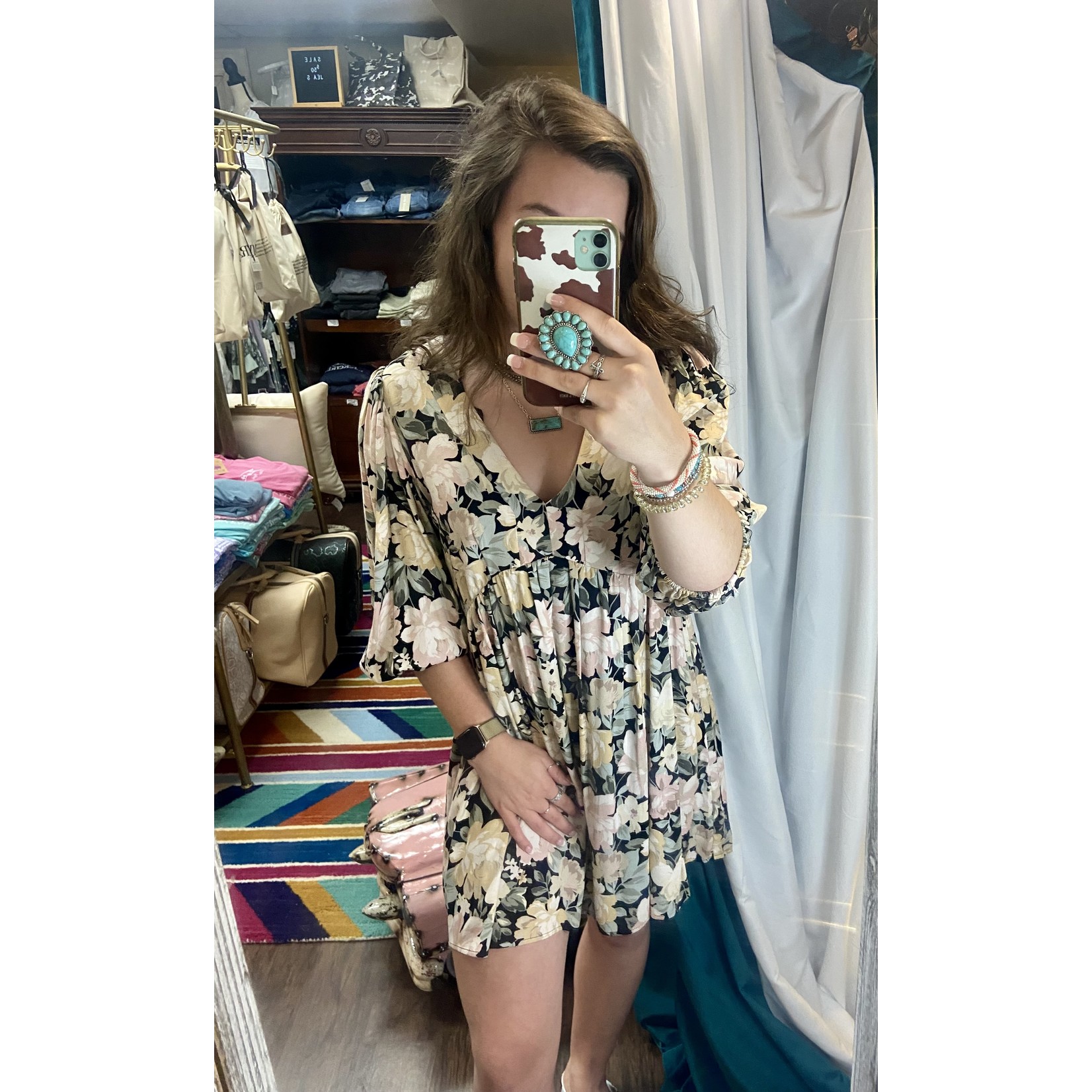 Raven Floral Mini Dress