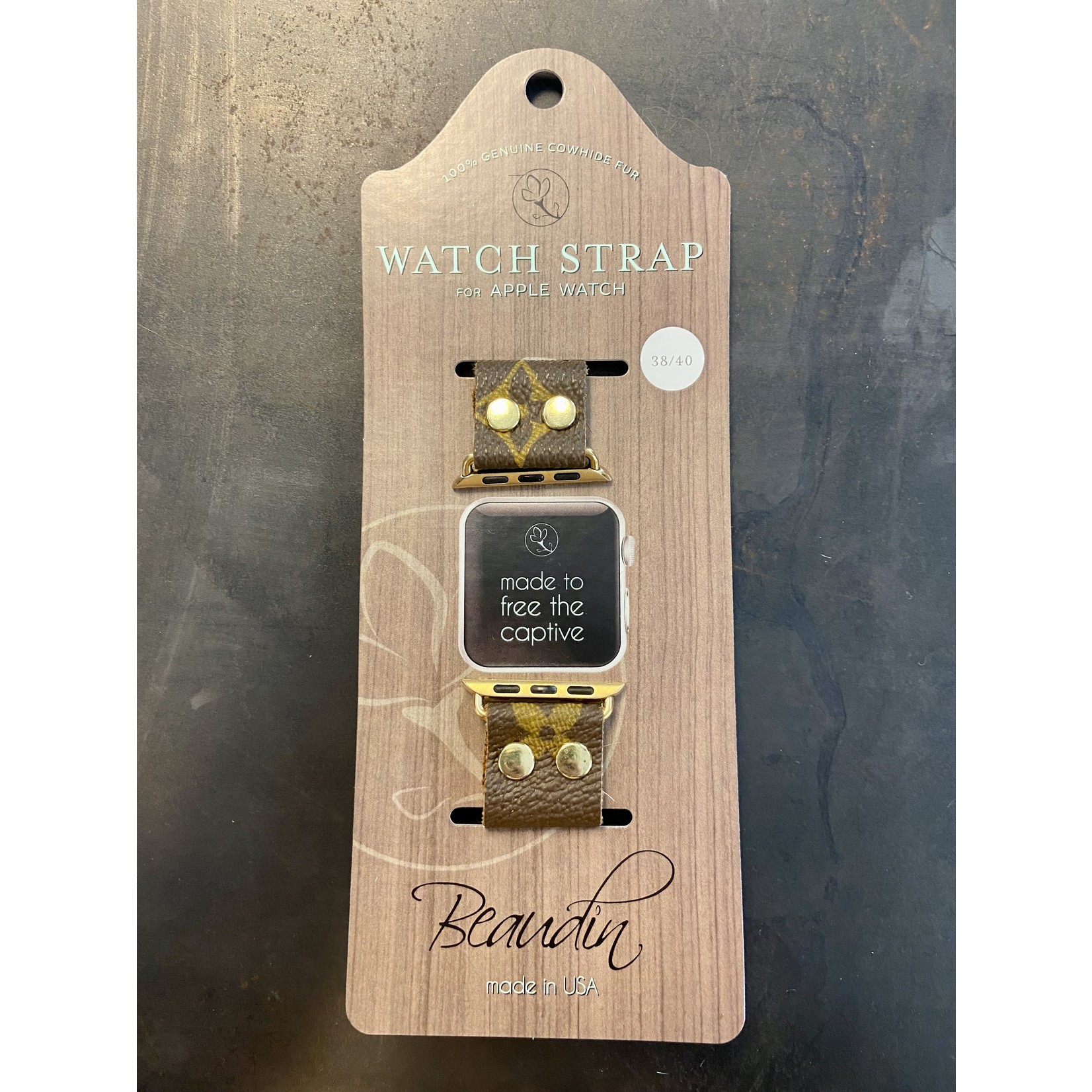 Upcycled Apple Smartwatch Watch Band  The Vintage Leopard