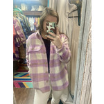 Sweetheart Lilac Button Up Jacket