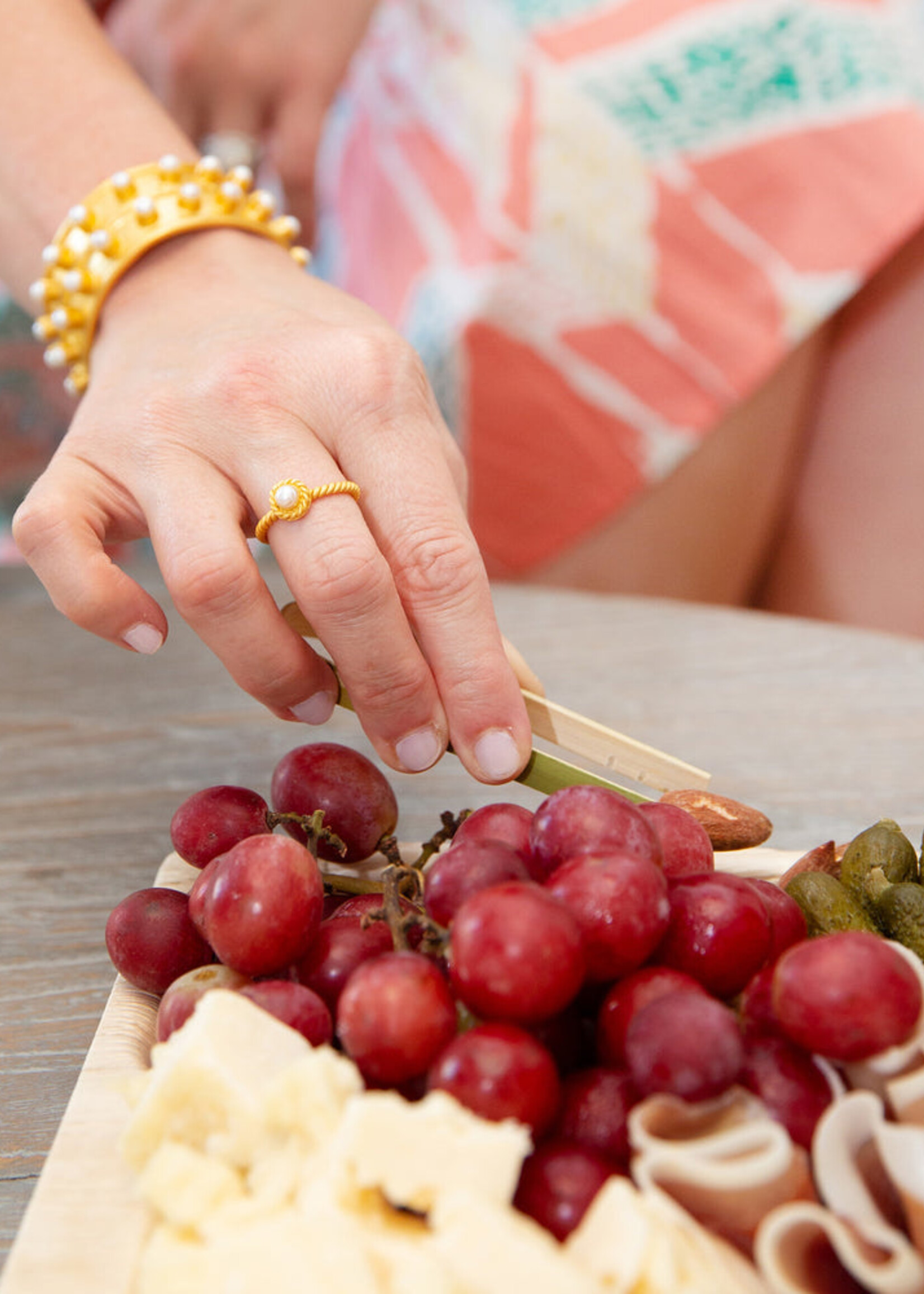 Anchors Away Ring - Pearl