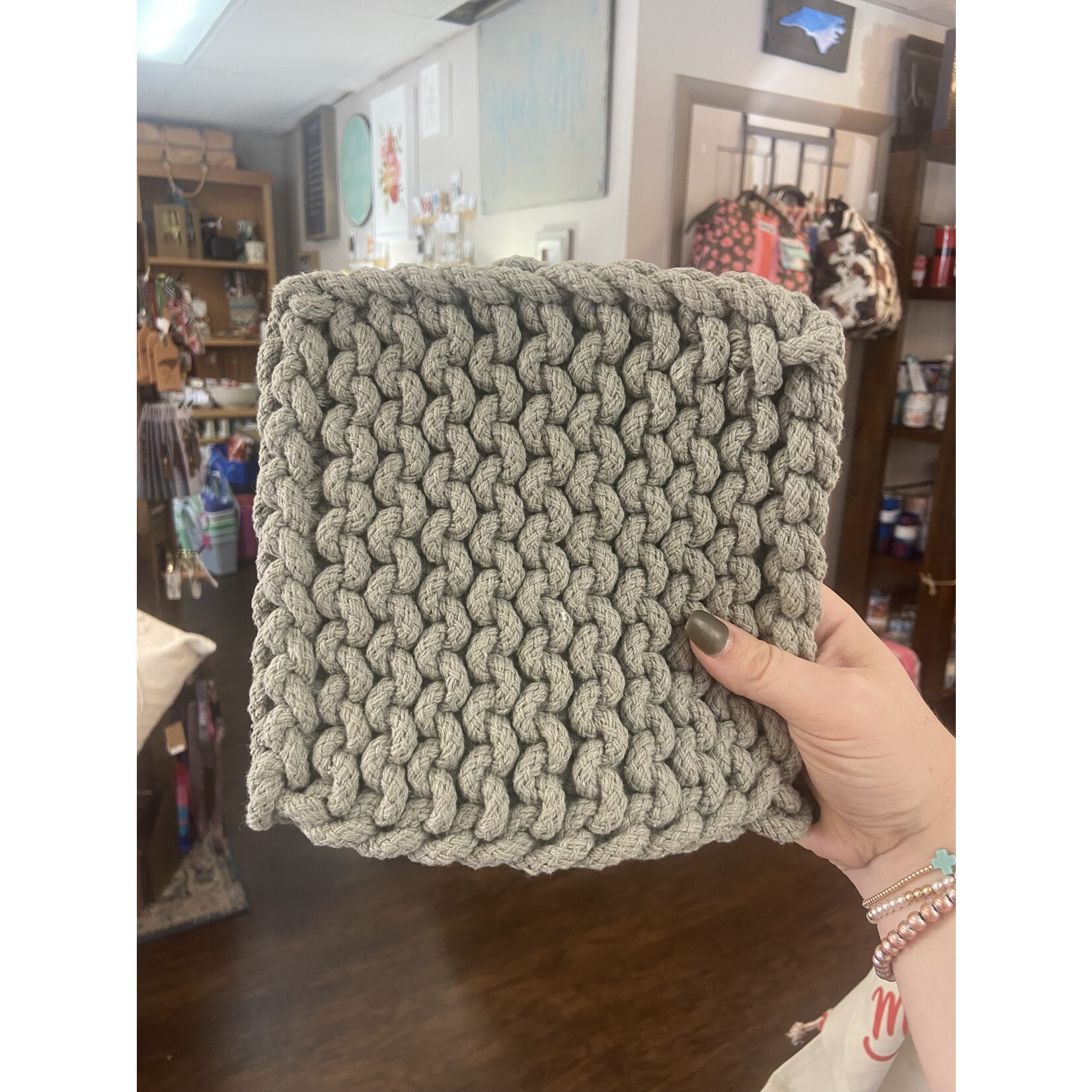 8" Square Cotton Crocheted Pot Holders