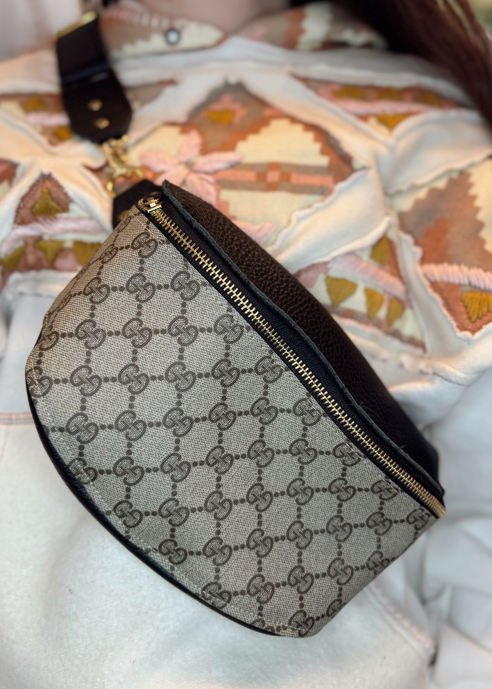 Full Black GG Front Britt Belt Bag