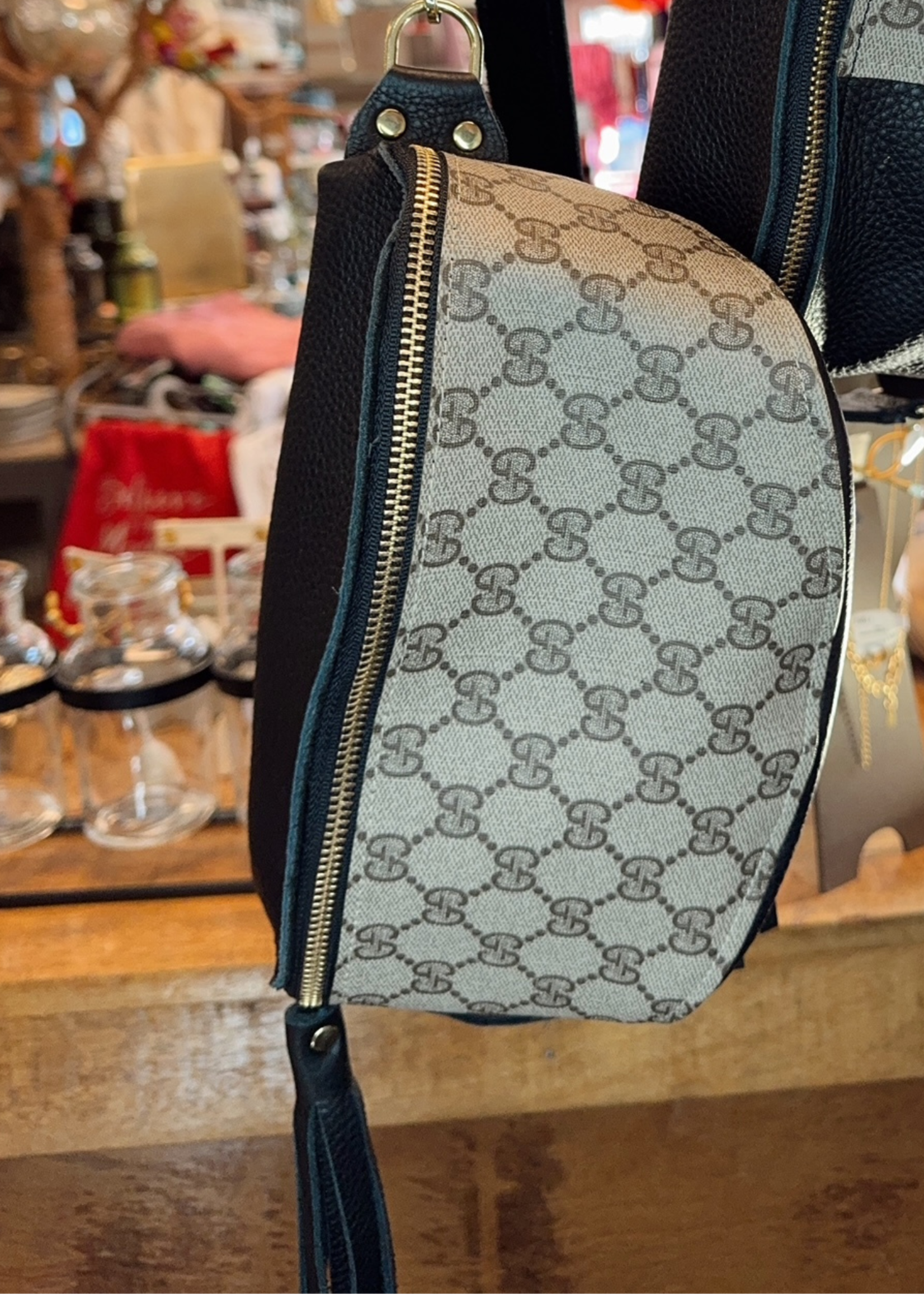 Full Black GG Front Britt Belt Bag