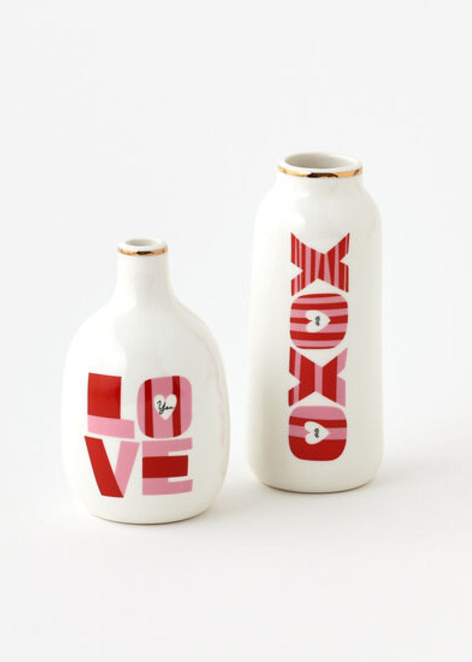 XOXO Stoneware Bud Vase