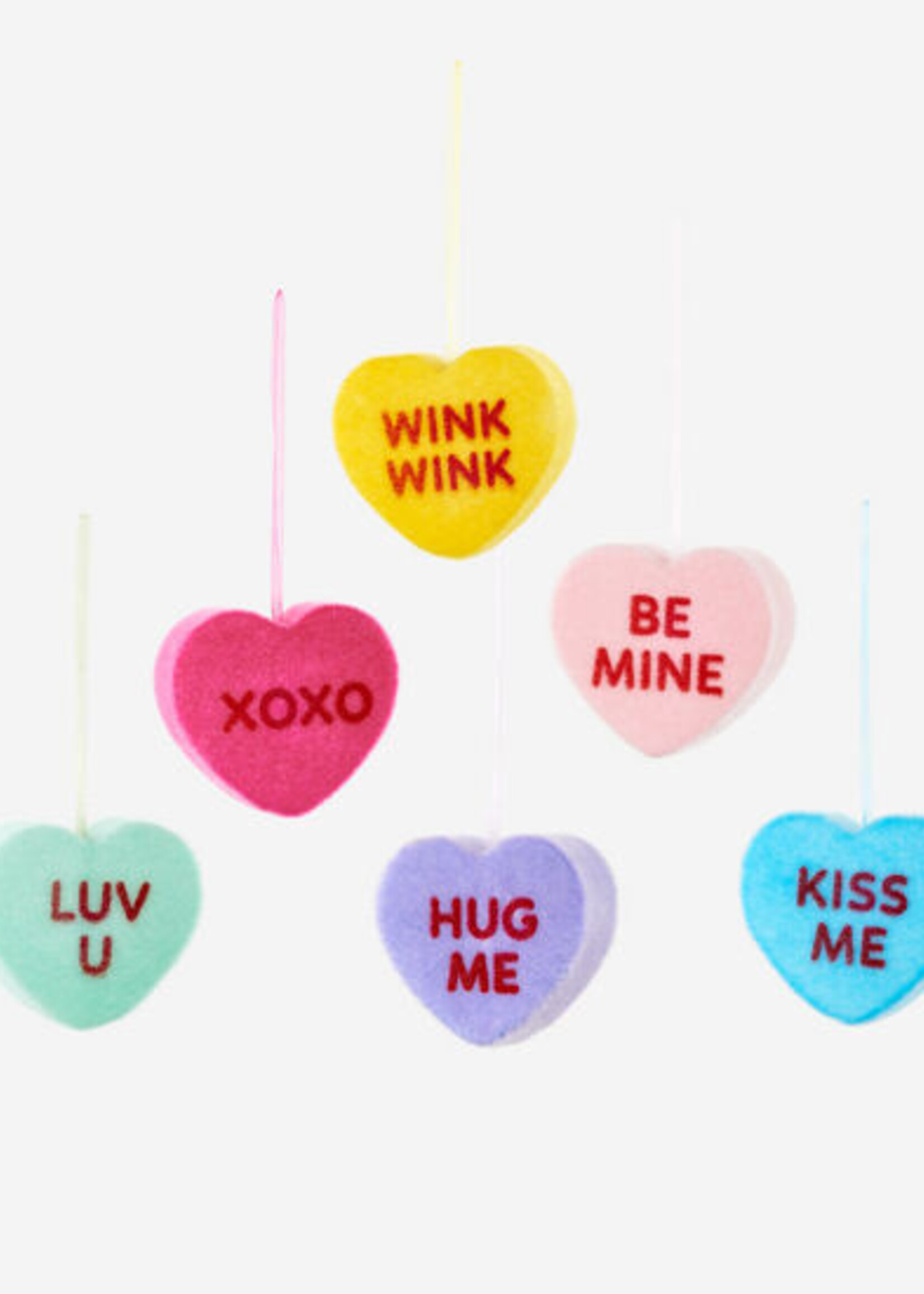 Flocked Conversation Heart