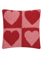Heart Checkered Hook Pillow