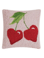 Cherries Heart Hook Pillow