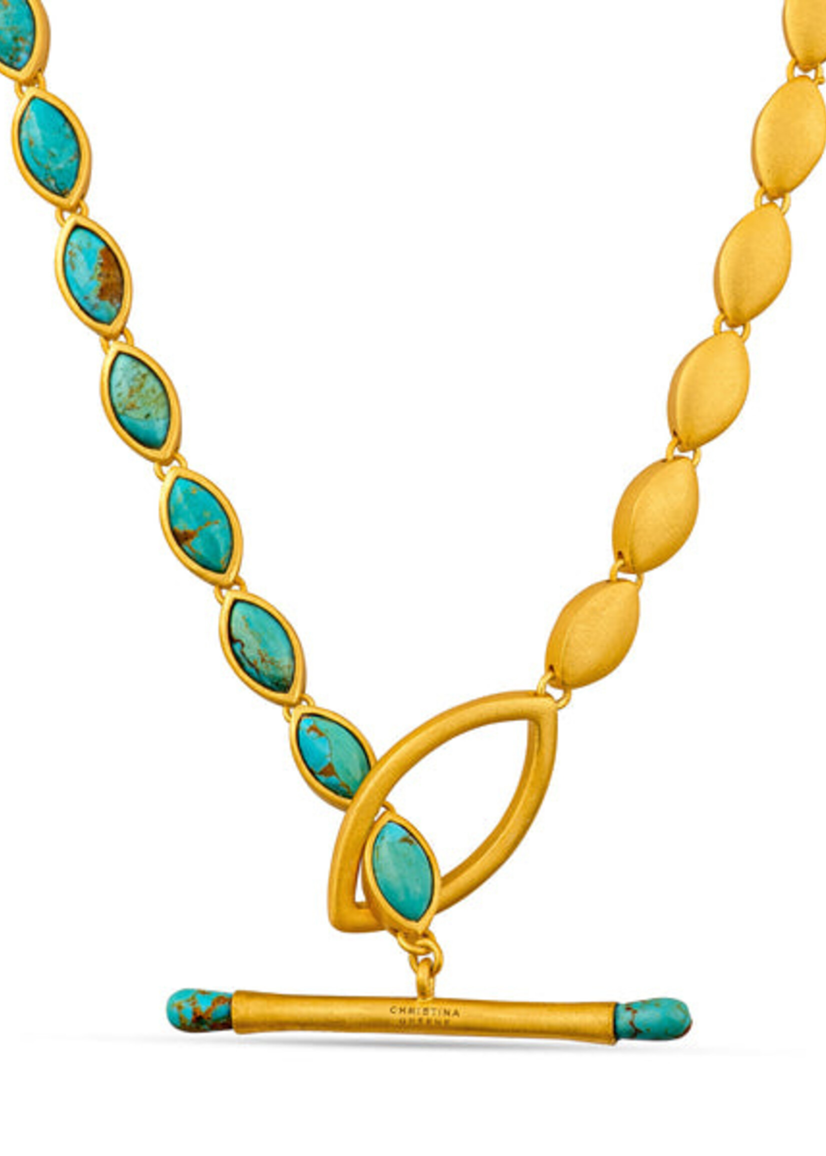Jasmine Toggle Necklace - Turquoise