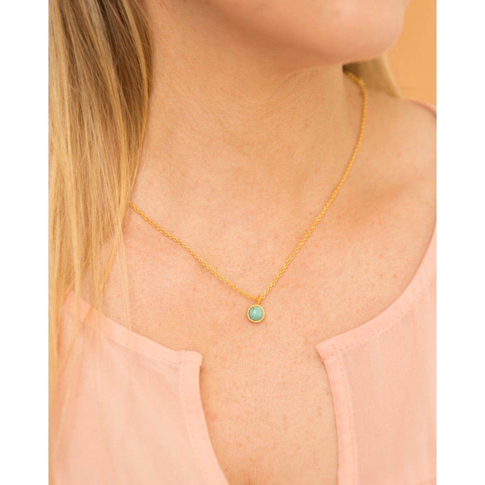 Turquoise Dainty Pendant Necklace
