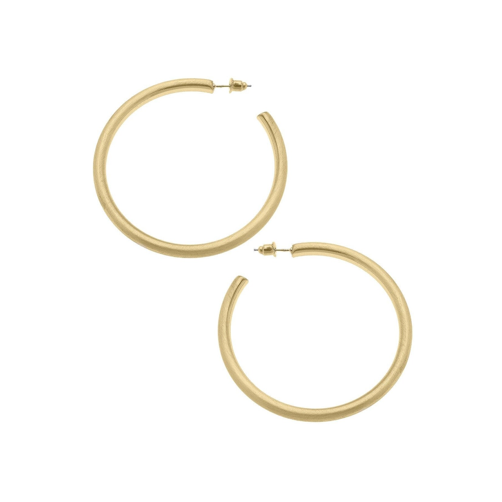 Ivy Gold Satin Hoops