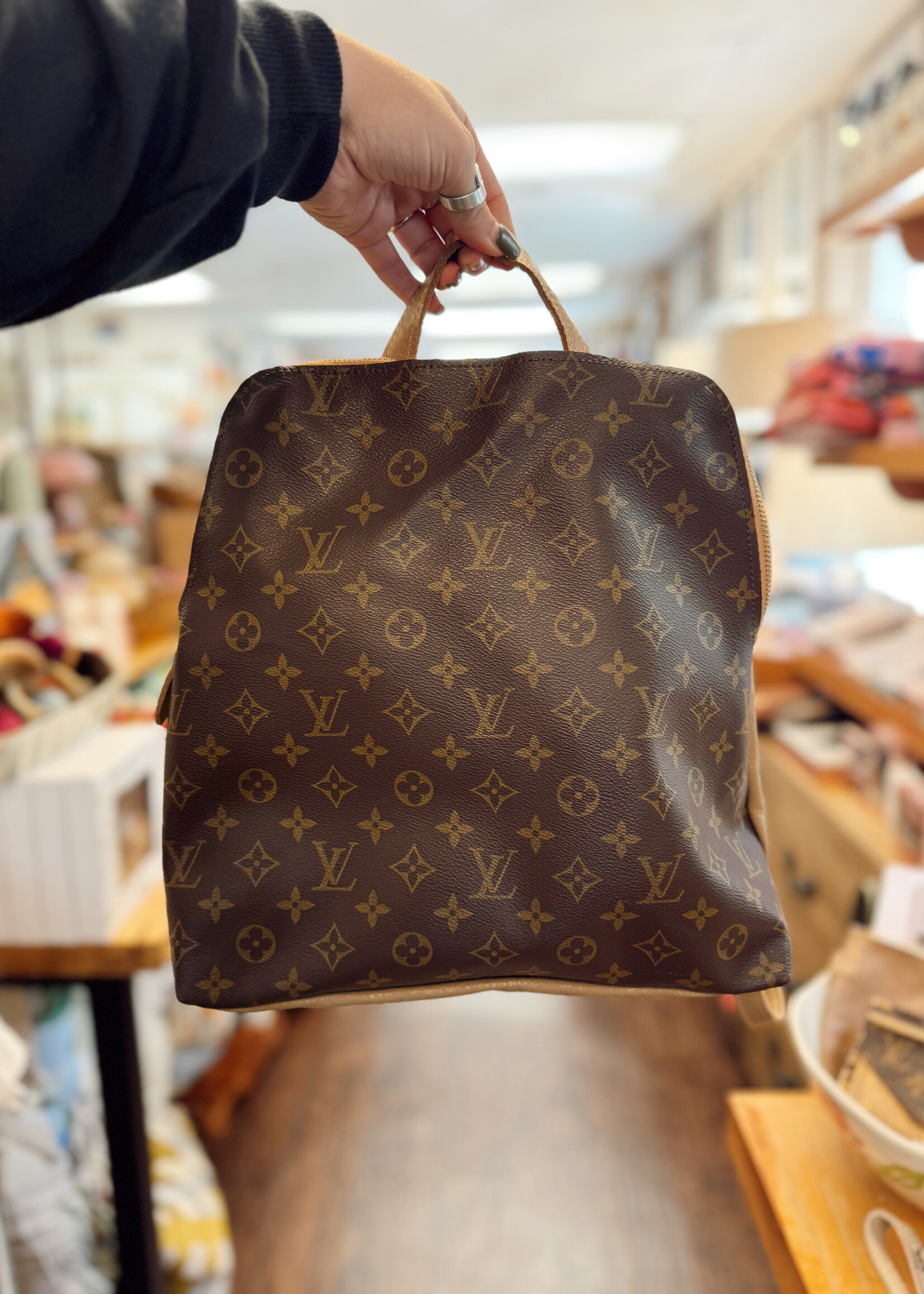 Upcycled Full Front Bronze Louis Vuitton Backpack