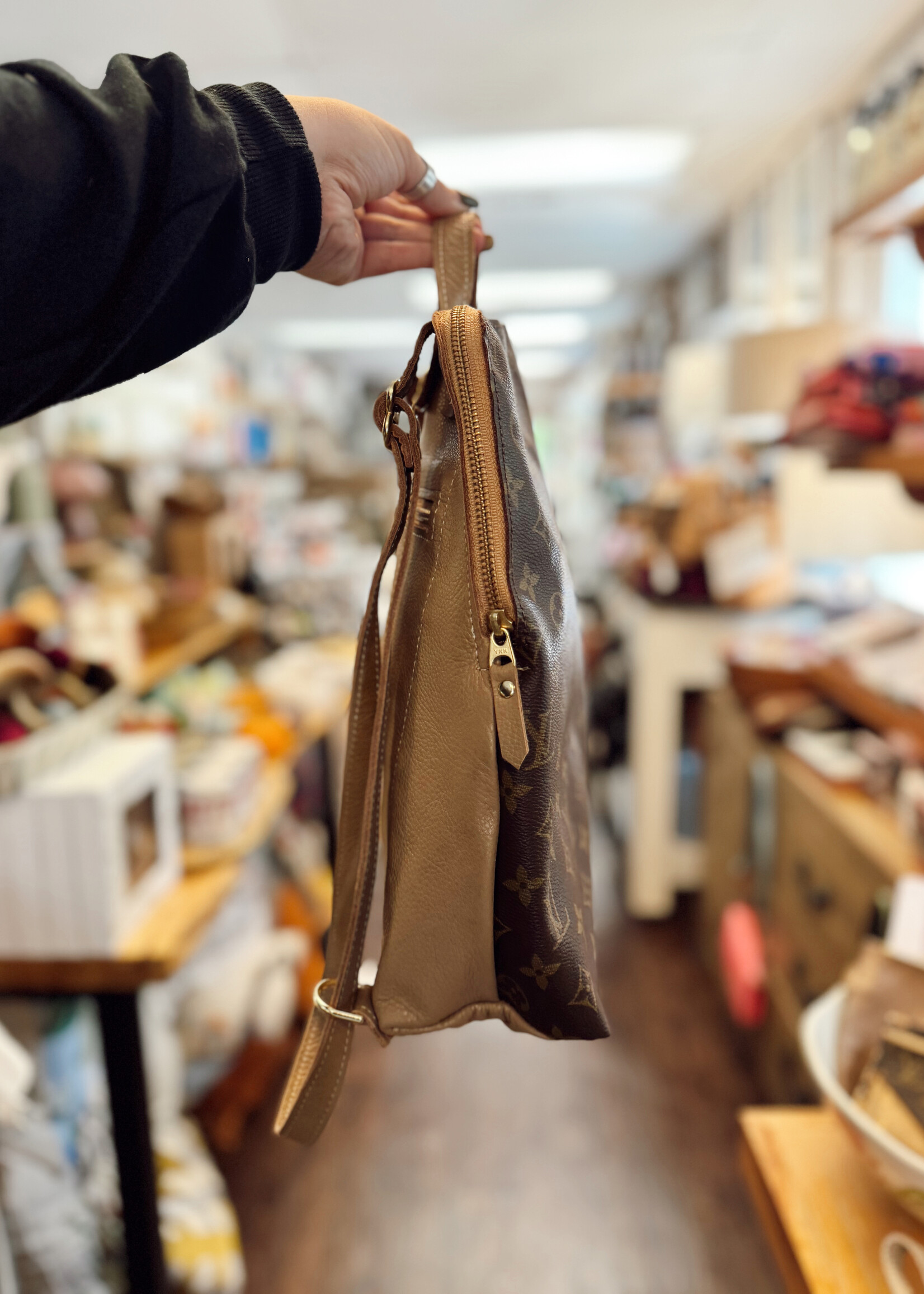 Upcycled Full Front Bronze Louis Vuitton Backpack