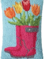 Spring Boot w/ Tulips Hook Pillow