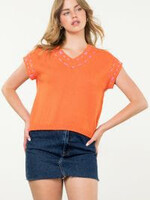 Sunset Sweater Knit Short Sleeve