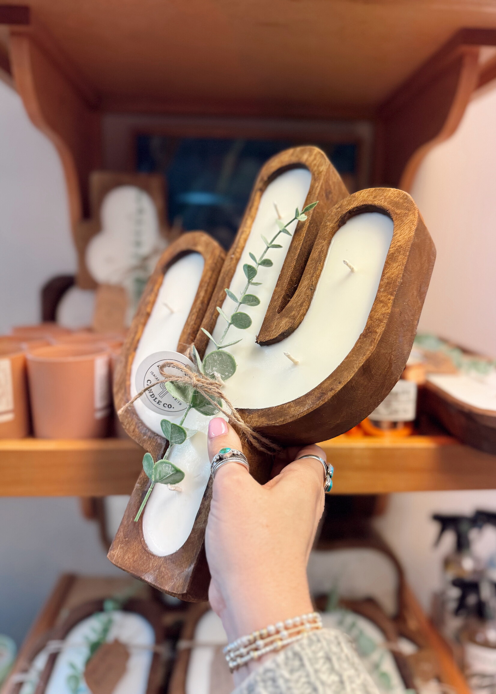 Cactus Dough Bowl Candle