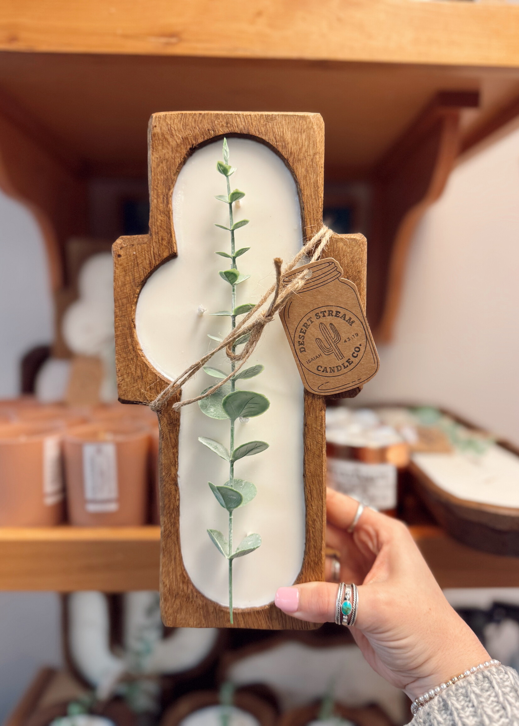 Cross Dough Bowl Candle