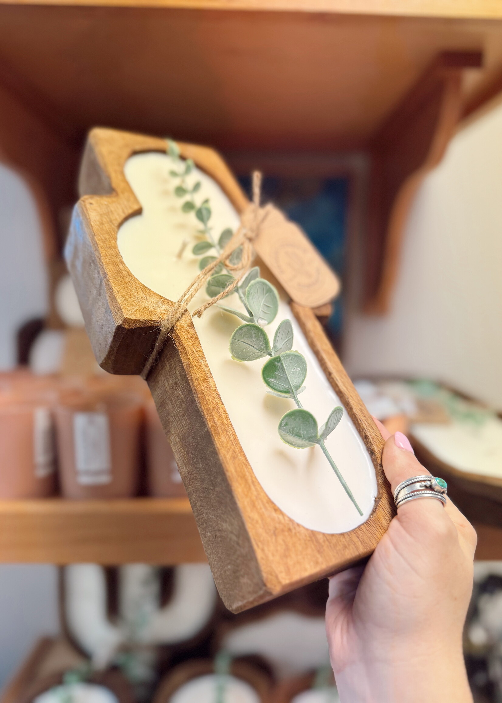 Cross Dough Bowl Candle