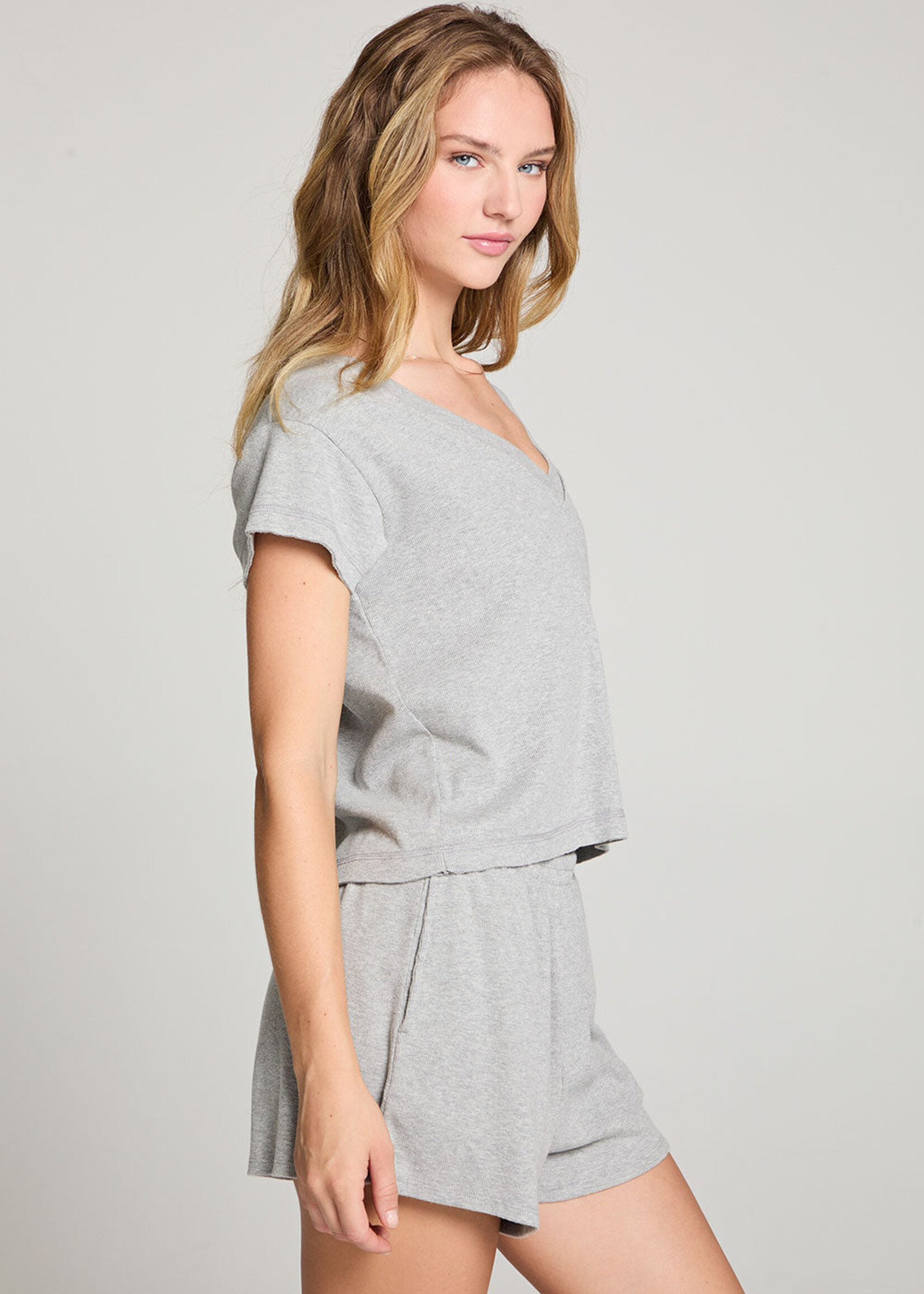 Gator Heather Grey V Neck Tee