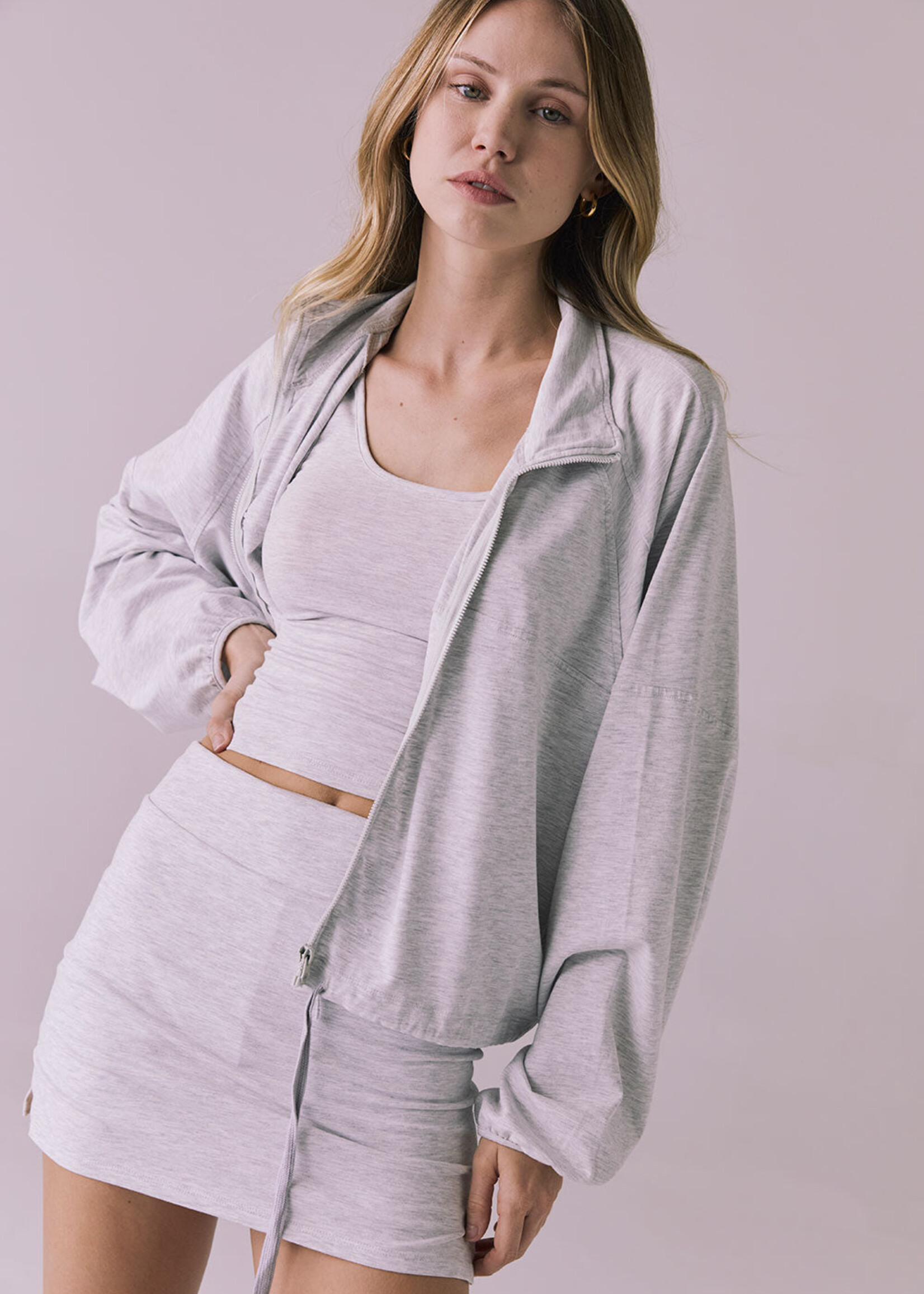 Mccartneyyy Light Heather Gray Zip Up